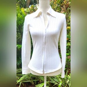 Cache Open Patterned Shirt